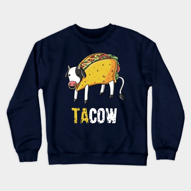 Cute Funny Taco Lover Cow Farmer For Kids Men Gift Crewneck Sweatshirt by Freid